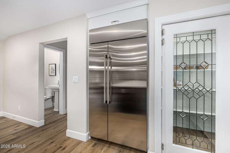 Built-in Refrigerator and Walk-in Pantry