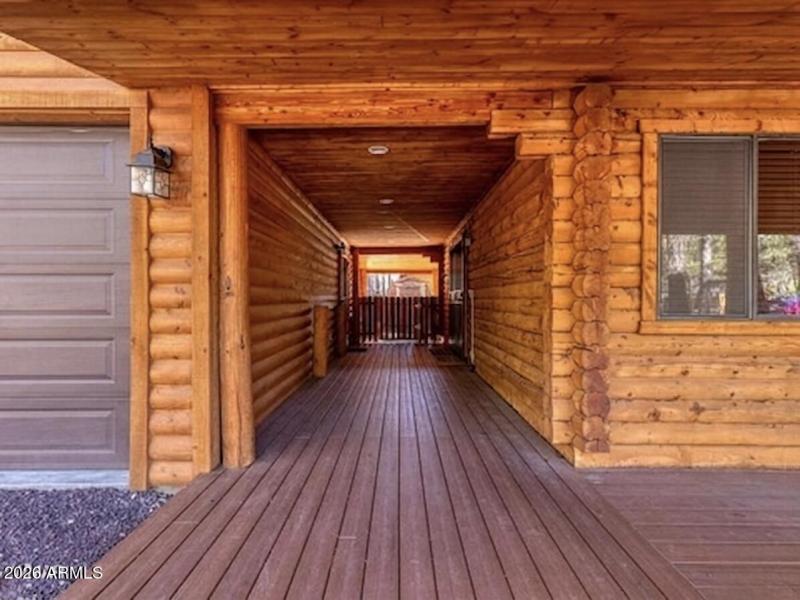 Thru access from front deck to backyard