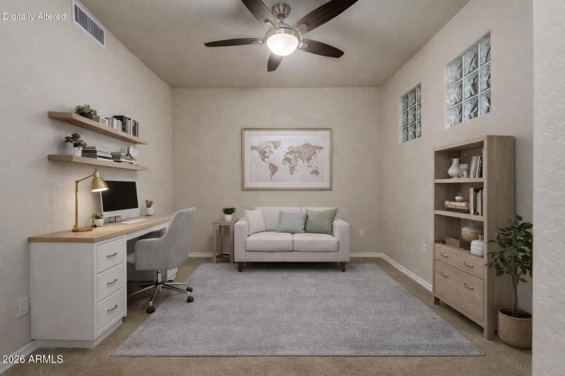 Virtually Staged Bonus Room:Office