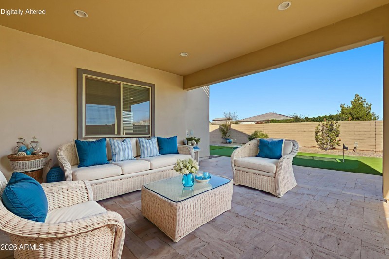 Covered Patio Staged