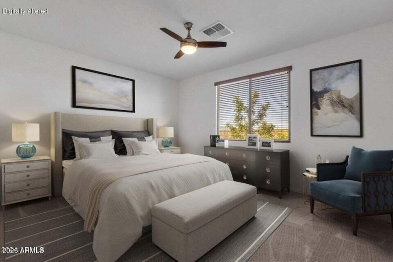 Primary Bedroom Virtually Staged