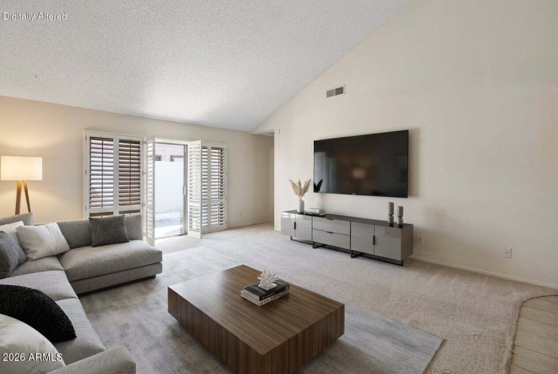 Living Room virtually staged