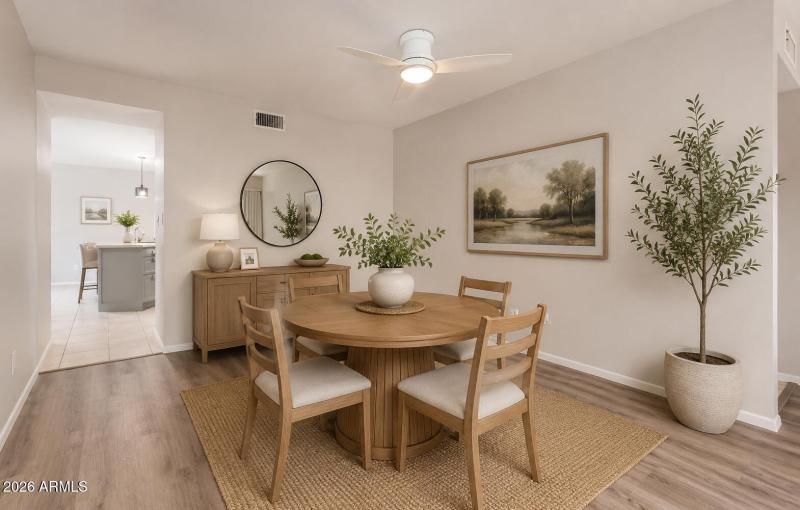Virtual Staged Dining Area