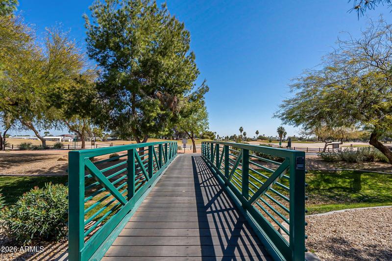 Bridge connecting Happy Trails