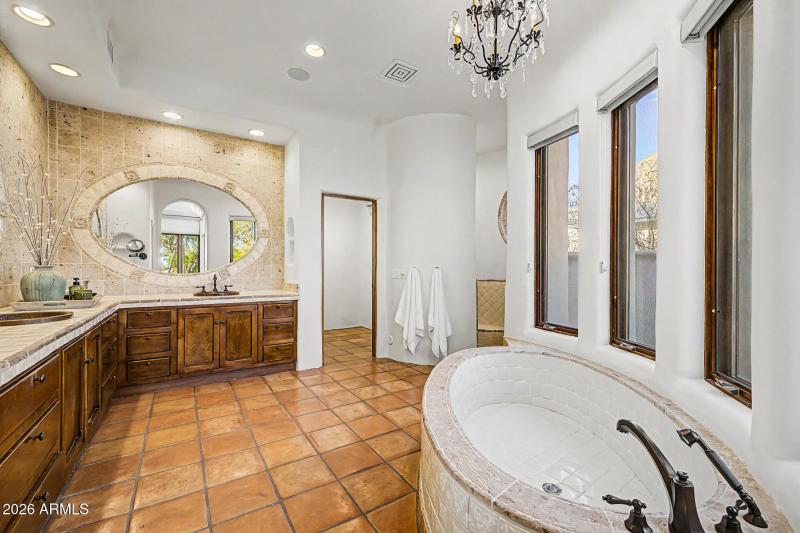 Primary bath spacious