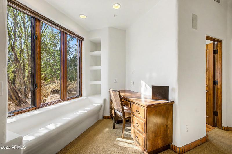 Guest bed built-in desk