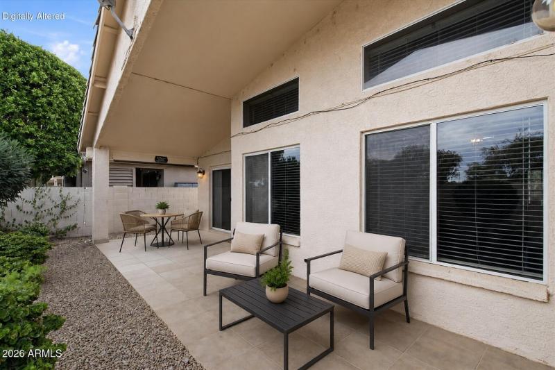 Covered Patio and Private Yard