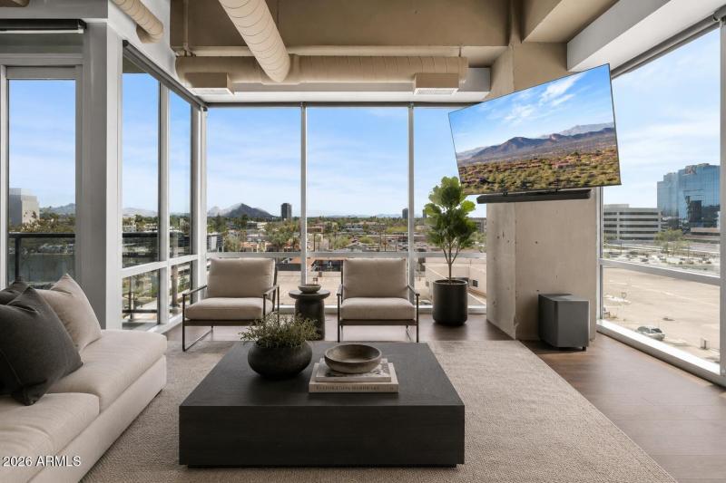 Great Room Camelback Views Virtual Stage