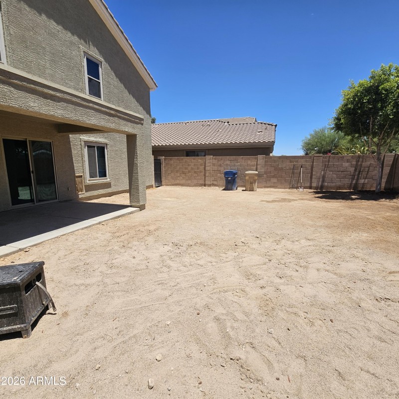 backyard facing east