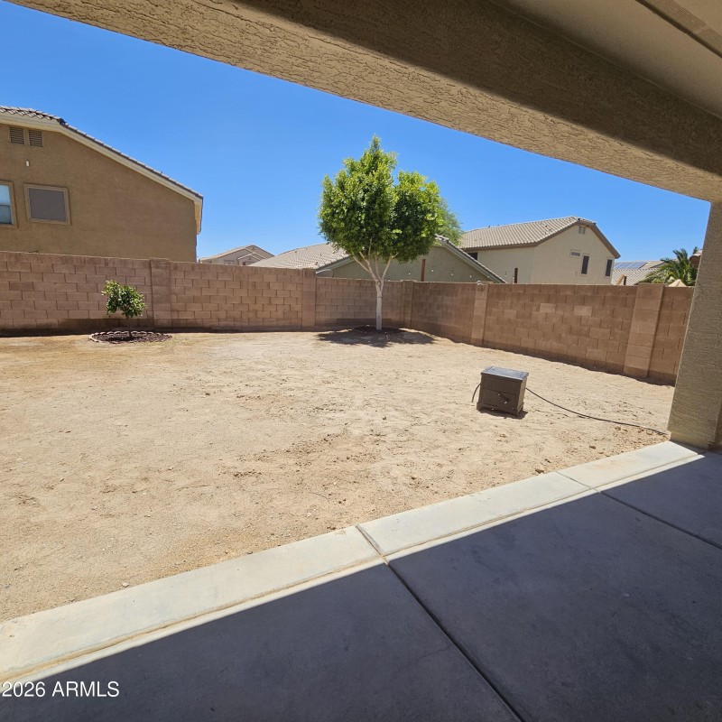 backyard facing west