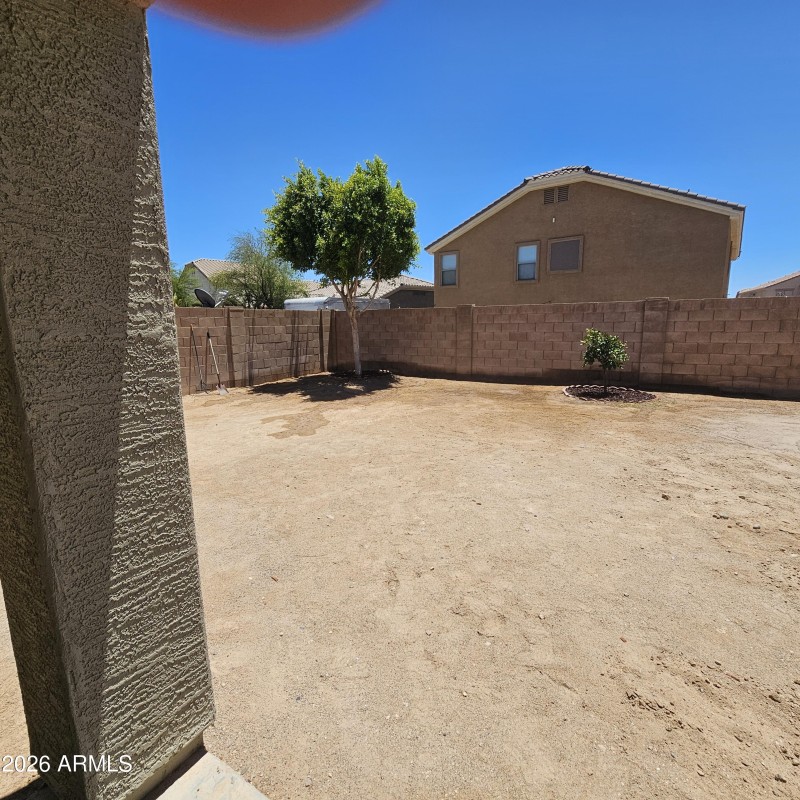 backyard facing south
