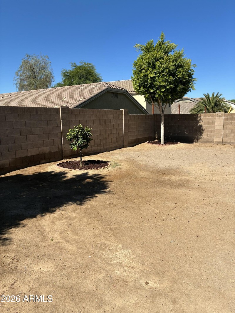 backyard facing west
