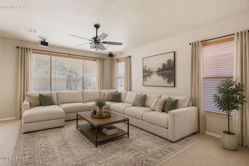 Family Room Virtually Staged