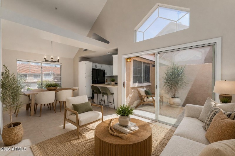 Virtually Staging Family and Dining area