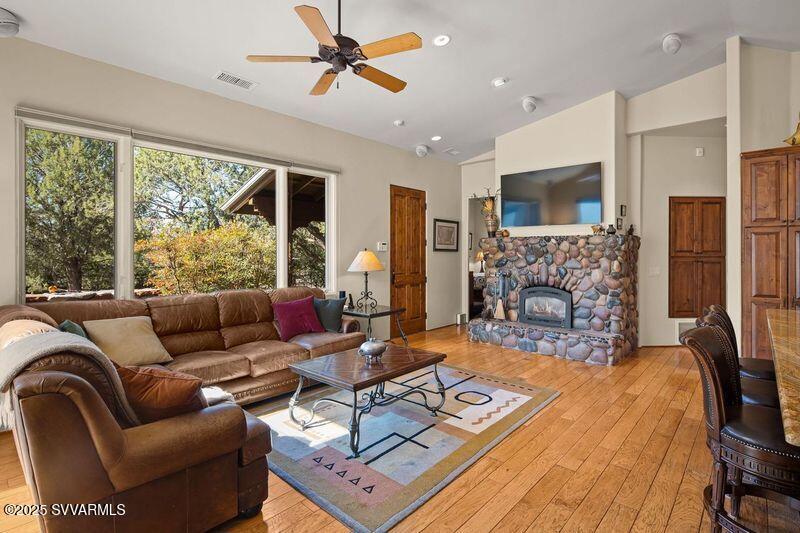 Living Area with Fireplace