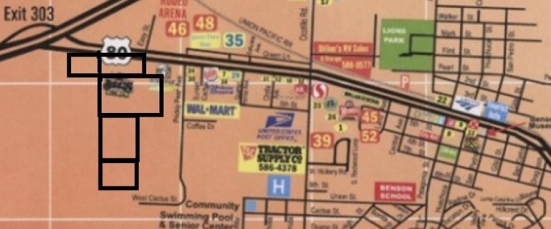 Benson Map Not to Scale