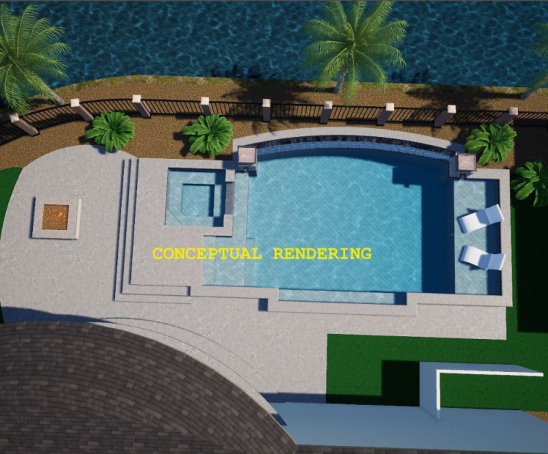 Conceptual Pool/Spa Rendering #1