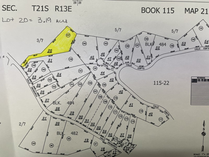 Property map, lot 20