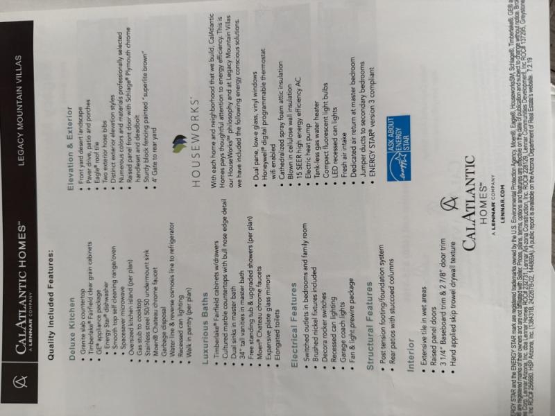 Valencia Home Features