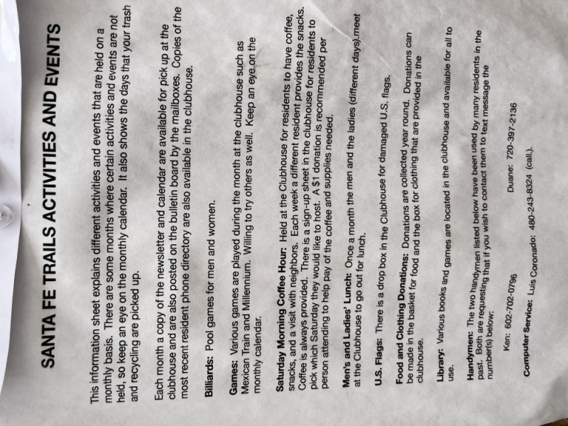 Santa Fe Trails Activities